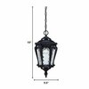 Homeroots 19 x 9.5 x 9.5 in. Stratford 1-Light Architectural Bronze Hanging Light 397977